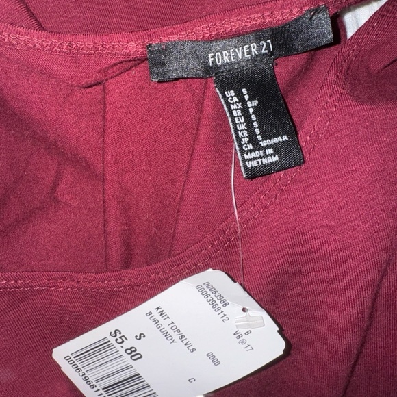 Burgundy Sleeveless Cop Top - Picture 7 of 7